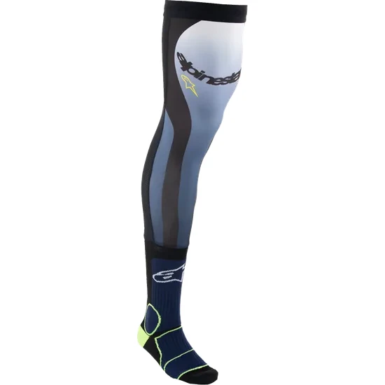 Alpinestars Adult Knee Brace Socks S M L XL Navy Yellow Black Gray Red 4