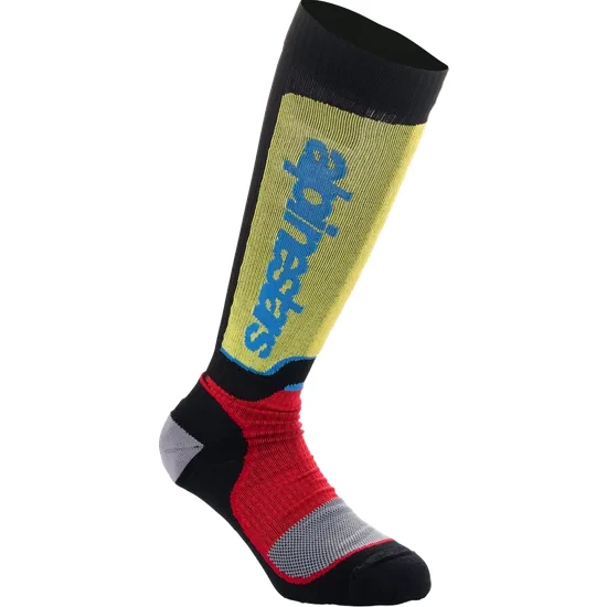 Alpinestars Youth Adult MX Plus Socks S M L M L Black Blue Red Gray Yellow White Orange Purple Teal Aqua Black  White 9