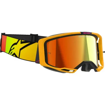 Alpinestars Pink Yellow Black White Blue Gray Purple Orange Adult Vision 8 Corp Goggle Single Red Clear Silver Blue Gold 10