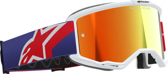 Alpinestars Black Purple White Blue Green Orange Adult Vision 5 Corp Goggle Single Silver Red Clear Blue 7