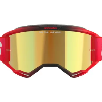 Alpinestars Blue Red Yellow Adult Vision 5 Blaze Goggle Single Blue Gold 6