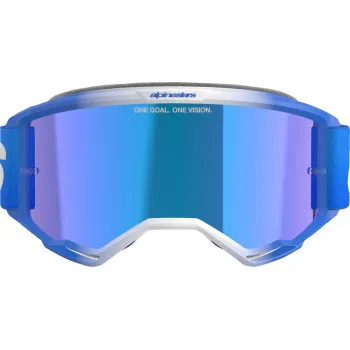 Alpinestars Blue Red Yellow Adult Vision 5 Blaze Goggle Single Blue Gold 3