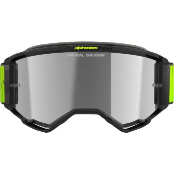 Alpinestars White Cream Gray Fluorescent Yellow Adult Vision 5 Hollow Goggle Single Gold Gray 6