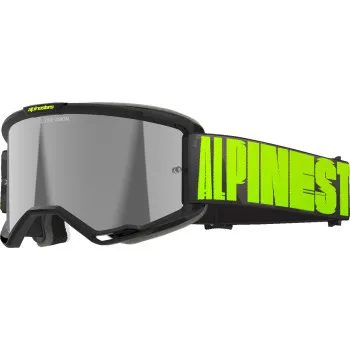 Alpinestars White Cream Gray Fluorescent Yellow Adult Vision 5 Hollow Goggle Single Gold Gray 5