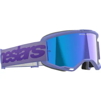 Alpinestars Pink Fluorescent Yellow Purple Adult Vision 5 Wordmark Goggle Single Red Blue 7