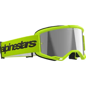 Alpinestars Fluorescent Yellow Yellow Black Adult Vision 3 Wordmark Goggle Single Silver Clear 4