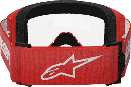 Alpinestars Fluorescent Yellow Blue Black White Red Yellow Adult Vision 3 Wordmark Goggle Single Silver Clear 8