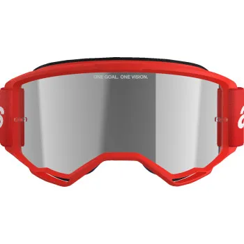 Alpinestars Fluorescent Yellow Blue Black White Red Yellow Adult Vision 3 Wordmark Goggle Single Silver Clear 5