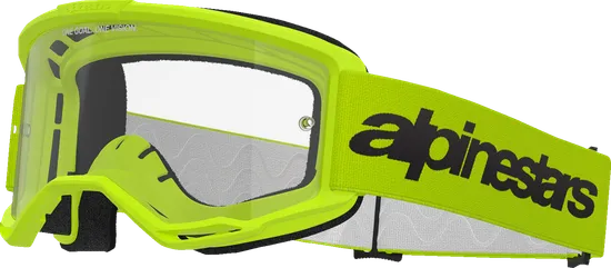 Alpinestars Fluorescent Yellow Yellow Black Adult Vision 3 Wordmark Goggle Single Silver Clear 5