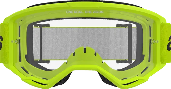 Alpinestars Fluorescent Yellow Yellow Black Adult Vision 3 Wordmark Goggle Single Silver Clear 6