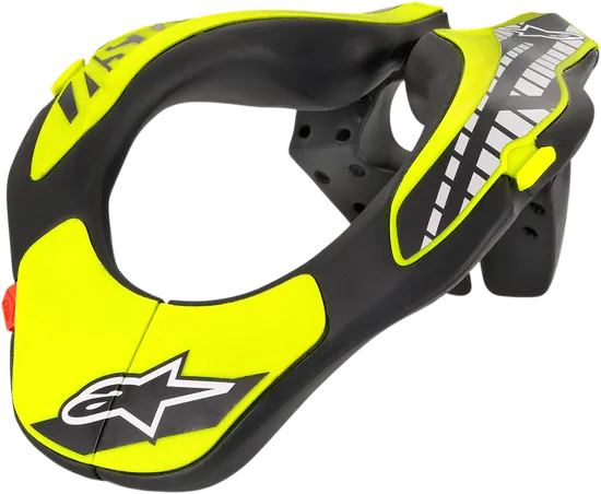 Alpinestars Youth Unisex Youth Neck Support One Size Black White Orange Yellow 7