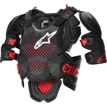 Alpinestars Adult Men A-10 V2 Full Chest Protector M L XL 2XL XS S Black Red 5