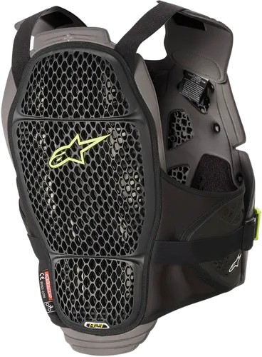 Alpinestars Adult Men A-4 Max Chest Guard XS S XL 2XL Black Gray Yellow 4