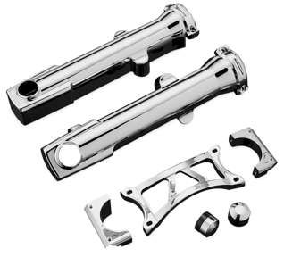 パーツ crorker Kuryakyn Front Lower Fork Leg Skins Guards Chrome