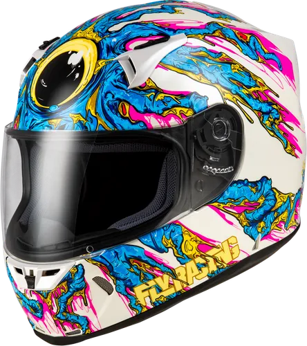 Fly Racing Adult Revolt Space Creep Helmet Full Face Street | XS S M L XL 2XL | Blue White Pink Black Red 18