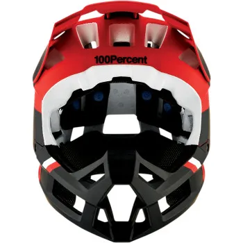 100% Adult Trajecta Bicycle Helmet Full Face | S M L XL | Black Red Silver White