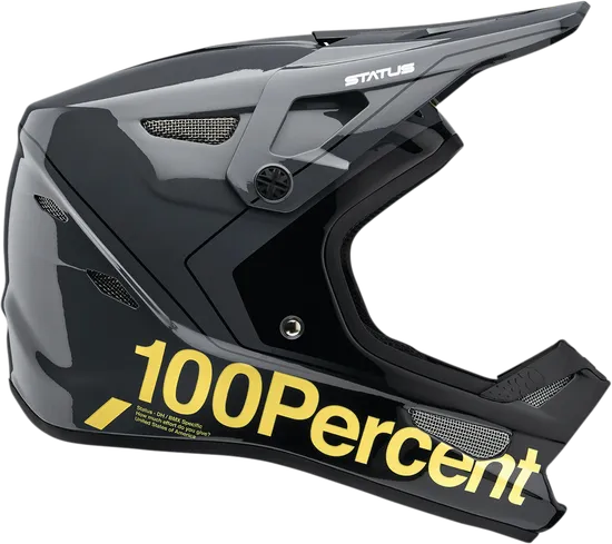 100% Adult Youth Status Bicycle Helmet Full Face | XS S M L XL 2XL | Black Yellow Gray Red