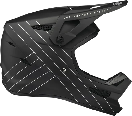 100% Adult Youth Status Bicycle Helmet Full Face | XS S M L XL 2XL | Black Yellow Gray Red