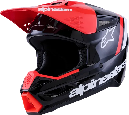 Alpinestars Adult SM3 Radium Helmet MX | XS S M L XL 2XL | Black Gray Yellow Red White 3