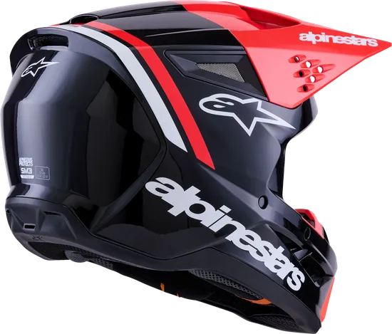 Alpinestars Adult SM3 Radium Helmet MX | XS S M L XL 2XL | Black Gray Yellow Red White 4