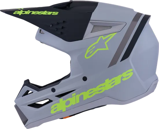 Alpinestars Adult SM3 Radium Helmet MX | XS S M L XL 2XL | Black Gray Yellow Red White 17