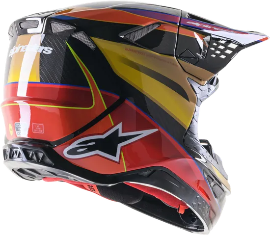 Alpinestars Adult S-M10 Helmet MX | S 2XL | Black Gold Red Gray White 4