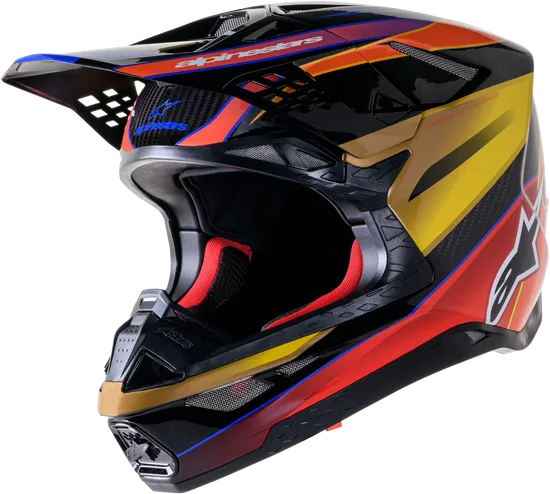 Alpinestars Adult S-M10 Helmet MX | S 2XL | Black Gold Red Gray White 3