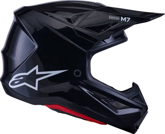 Alpinestars Adult SM7 Solid Helmet MX | XS S M L XL 2XL | Black White 14