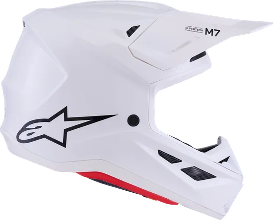 Alpinestars Adult SM7 Solid Helmet MX | XS S M L XL 2XL | Black White 26