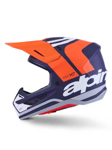 Alpinestars Adult SM7 Core Helmet MX | XS S M L XL 2XL | Blue Orange Red 7