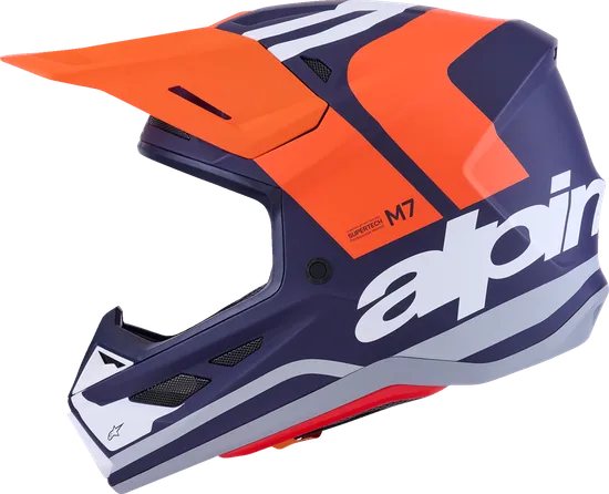 Alpinestars Adult SM7 Core Helmet MX | XS S M L XL 2XL | Blue Orange Red 22