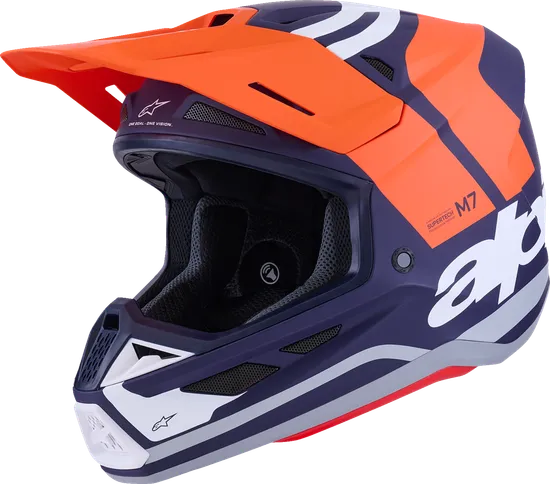 Alpinestars Adult SM7 Core Helmet MX | XS S M L XL 2XL | Blue Orange Red 21