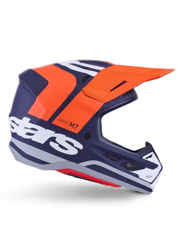 Alpinestars Adult SM7 Core Helmet MX | XS S M L XL 2XL | Blue Orange Red 5