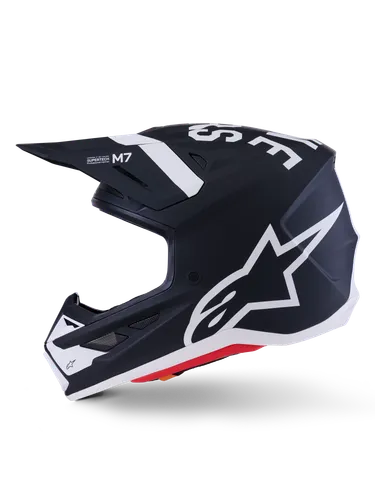 Alpinestars Adult SM7 Dasher Helmet MX | XS S M L XL 2XL | Black White 9