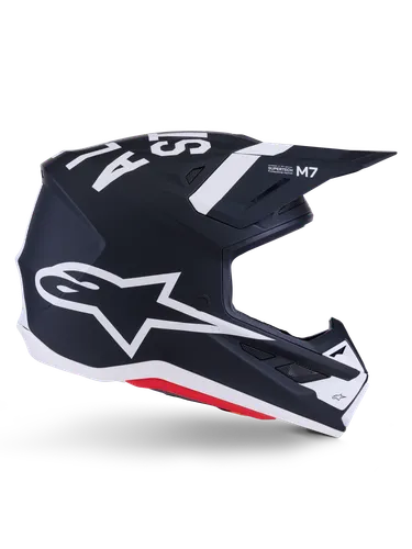 Alpinestars Adult SM7 Dasher Helmet MX | XS S M L XL 2XL | Black White 13