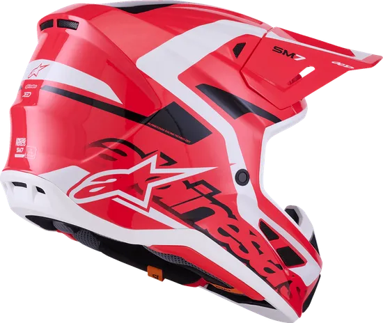 Alpinestars Adult SM7 Deed Helmet MX | XS S M L XL 2XL | Blue Yellow Red White Purple Pink 8