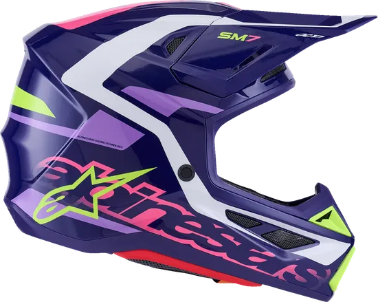 Alpinestars Adult SM7 Deed Helmet MX | XS S M L XL 2XL | Blue Yellow Red White Purple Pink 14
