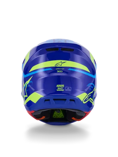 Alpinestars Adult SM7 Deed Helmet MX | XS S M L XL 2XL | Blue Yellow Red White Purple Pink 38