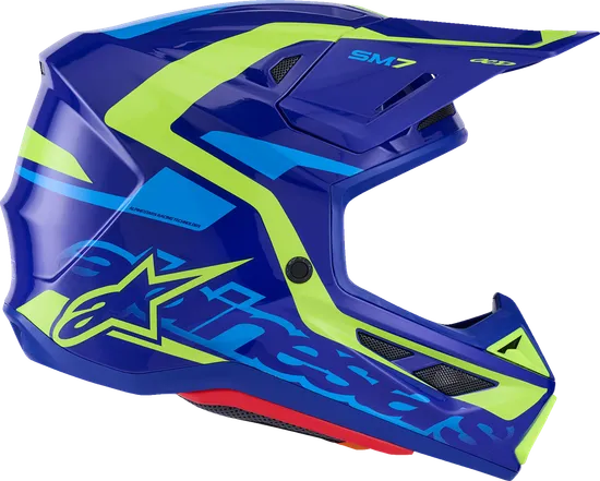 Alpinestars Adult SM7 Deed Helmet MX | XS S M L XL 2XL | Blue Yellow Red White Purple Pink 47