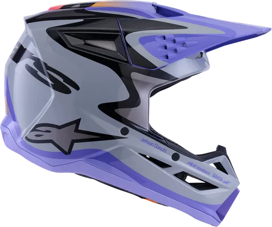 Alpinestars Adult Jettson SM3 Helmet MX | XS S M L XL 2XL | Gray Purple 5