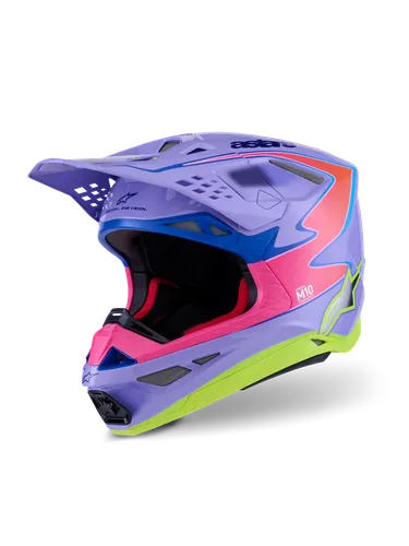 Alpinestars Adult S-M10 Jett Lawrence R01 Helmet MX | XS S M L XL 2XL | Purple Pink Yellow 6