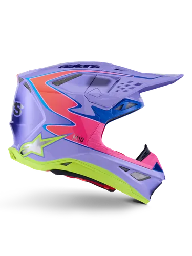 Alpinestars Adult S-M10 Jett Lawrence R01 Helmet MX | XS S M L XL 2XL | Purple Pink Yellow 5