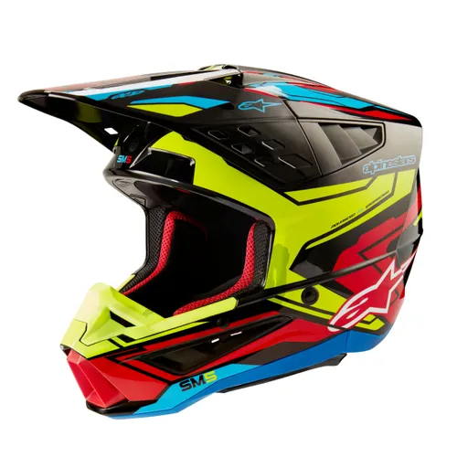 Alpinestars Adult S-M5 Helmet MX  XS S M L XL 2XL  Gray Green Black Yellow Red White Pink Matte Black Black  Red Tan Brown Blue Silver Charcoal Purple 35