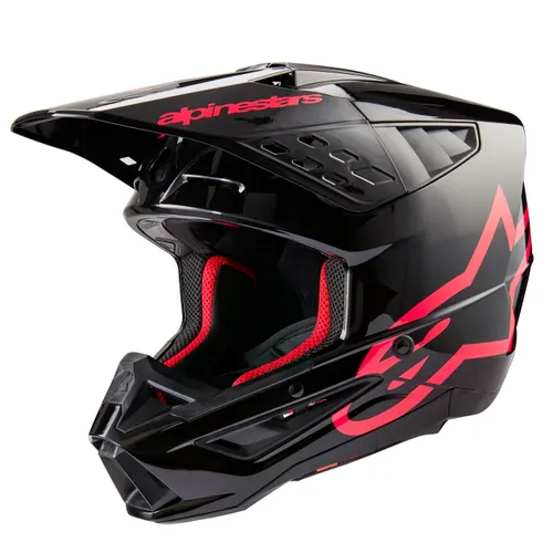 Alpinestars Adult S-M5 Helmet MX  XS S M L XL 2XL  Gray Green Black Yellow Red White Pink Matte Black Black  Red Tan Brown Blue Silver Charcoal Purple 155