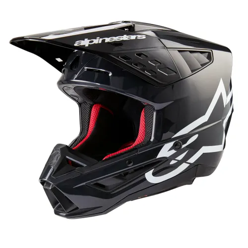Alpinestars Adult S-M5 Helmet MX  XS S M L XL 2XL  Gray Green Black Yellow Red White Pink Matte Black Black  Red Tan Brown Blue Silver Charcoal Purple 101