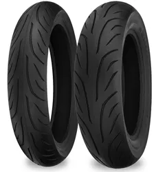 Shinko 009 Raven Front/Rear Tire Set – 120/70ZR17 & 180/55ZR17, High Performance, TL, W Speed Rating, 17"