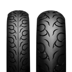 Dunlop D404 Tire Set For Kawasaki Vulcan 750A/1500A: 100/90-19 Front & 150/90-15 Rear-1231274