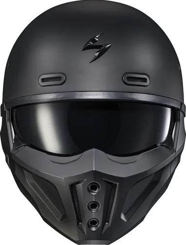 Scorpion Adult Covert X Helmet Modular | S L XL 2XL | Black Satin Gray Black White 4
