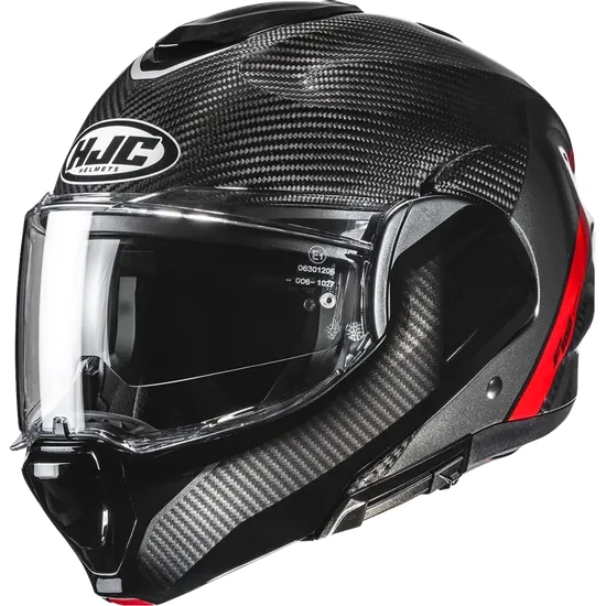 HJC Adult F100 Carbon Stan Modular Helmet Modular | XS S M L XL 2XL | Black Blue Red Yellow 12
