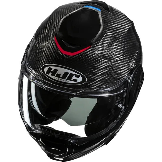 HJC Adult F100 Carbon Stan Modular Helmet Modular | XS S M L XL 2XL | Black Blue Red Yellow 4